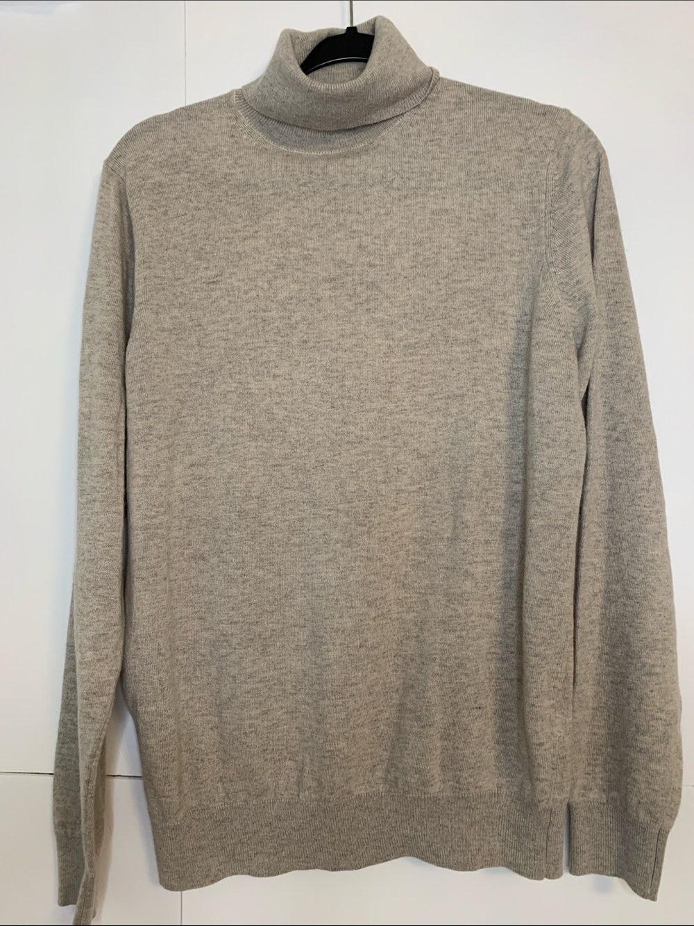 Spada Italy Men's Light Gray Wool Cashmere Blend Turtleneck Sweater Size L